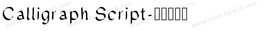 Calligraph Script字体转换